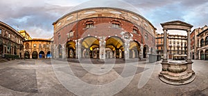 Panorama of Palazzo della Ragione and Piazza dei Mercanti photo