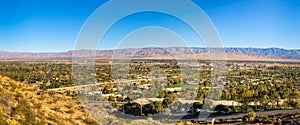 Panorama of Palm Springs in California