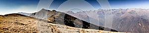 Panorama of Parco Gran Paradiso, Italy. Wide size