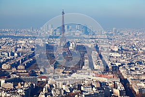 Panorama of Paris with eiffel tower