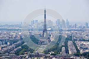 Panorama of Paris with eiffel tower