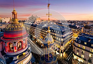 Panorama of Paris - Opera Garnier in the background photo