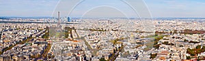 Panorama of Paris. Top view