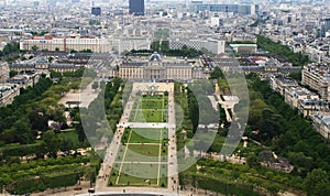 Panorama of Paris. View from Eiffel tower
