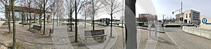 Panorama of the park in front of German Chancellery, Berlin