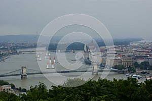 Skyline of Budapest and Danubio photo