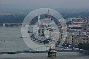 Skyline of Budapest and Danubio photo