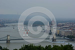 Skyline of Budapest and Danubio photo