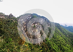 Panorama of Paro valley and Taktsang lakhang monastery, Bhutan