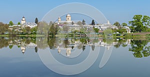 Panorama of Pasarea Monastery, in Branesti Romania