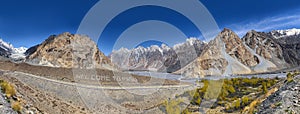 Panorama on Passu glacier.