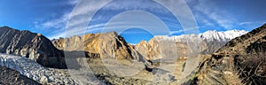 Panorama on Passu glacier.