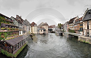 Panorama in The Petite France area in Strasbourg