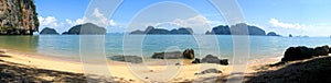 Panorama of Phang Nga Bay, Thailand photo