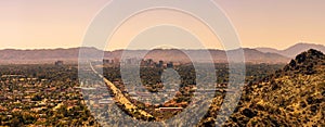 Panorama of Phoenix downtown