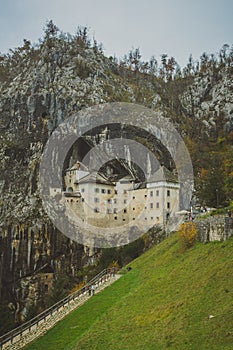 Panorama photo of Predjama castle