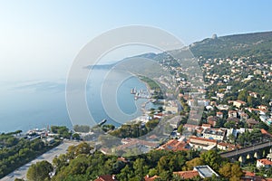 Panorama photo of Rijeka on a sunny day