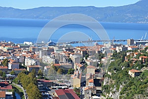 Panorama photo of Rijeka on a sunny day