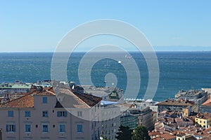 Panorama photo of Rijeka on a sunny day