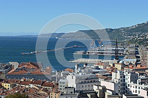 Panorama photo of Rijeka on a sunny day