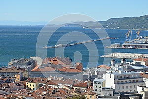 Panorama photo of Rijeka on a sunny day