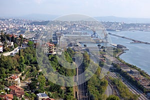 Panorama photo of Rijeka on a sunny day