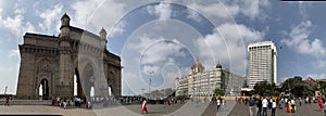 Panorama photograph of the Taj Mahal Hotel, Gateway of India