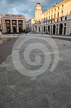 The panorama of Piazza della Vittoria