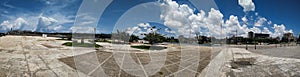 panorama picture from an empty place in the city photo