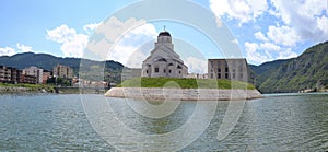 Panorama picture of ViÅ¡egrad, Bosnia-Hercegovina