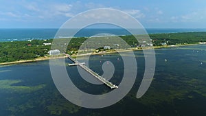 Panorama Pier Over The Bay Jurata Molo Zatoka Aerial View Poland