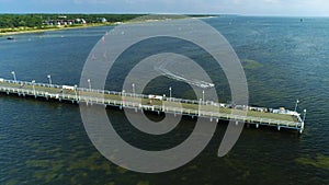 Panorama Pier Over The Bay Jurata Molo Zatoka Aerial View Poland