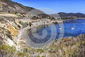 Panorama of Pirates Cove beach , California, USA photo