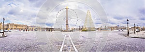 Panorama with Place de la Concorde in Paris