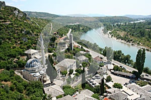Panorama of Pocitelj medieval town photo