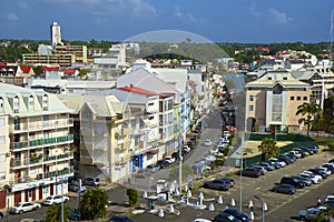 Panorama of Point a Pitre - capital of Guadeloupe, Caribbean