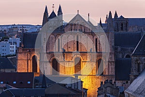 Panorama of Poitiers with Cathedral of Saint Peter