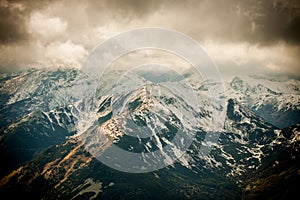 Panorama of Polish Tatra mountains