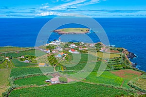 Panorama of Ponta do Topo at Sao Jorge island in Portugal