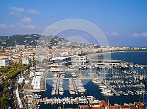 Panorama of the port of Cannes