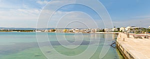 Panorama of Port with cityview of Torre Canne, Fasano in south Italy