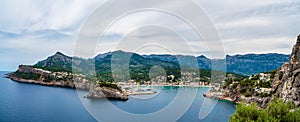 Panorama of Port de Soller, Mallorca, Spain