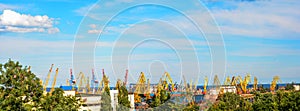 Panorama of the port of Odessa