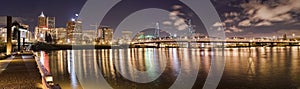 Panorama of Portland Oregon at Night