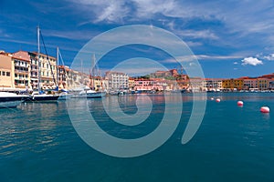 Panorama of Porto Azzurro on Elba Island, Italy photo