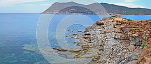 Panorama of Porto Ferro tower - Sardinia, Italy