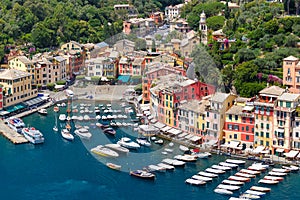 Panorama of Portofino, Italian Riviera, Liguria