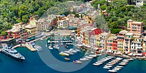 Panorama of Portofino, Italian Riviera, Liguria photo