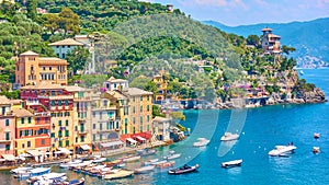 Panorama of Portofino town