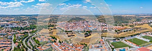 Panorama of Portuguese town Elvas from fort of Saint Luzia...